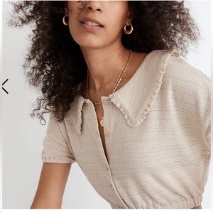 Madewell Ruffled Collar Crop Top